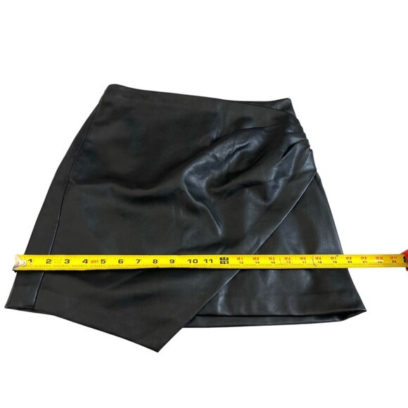 Black Faux Wrap Mini Skirt by Mango - Chic Women’s Outfit Essential Medium - Picture 6 of 8